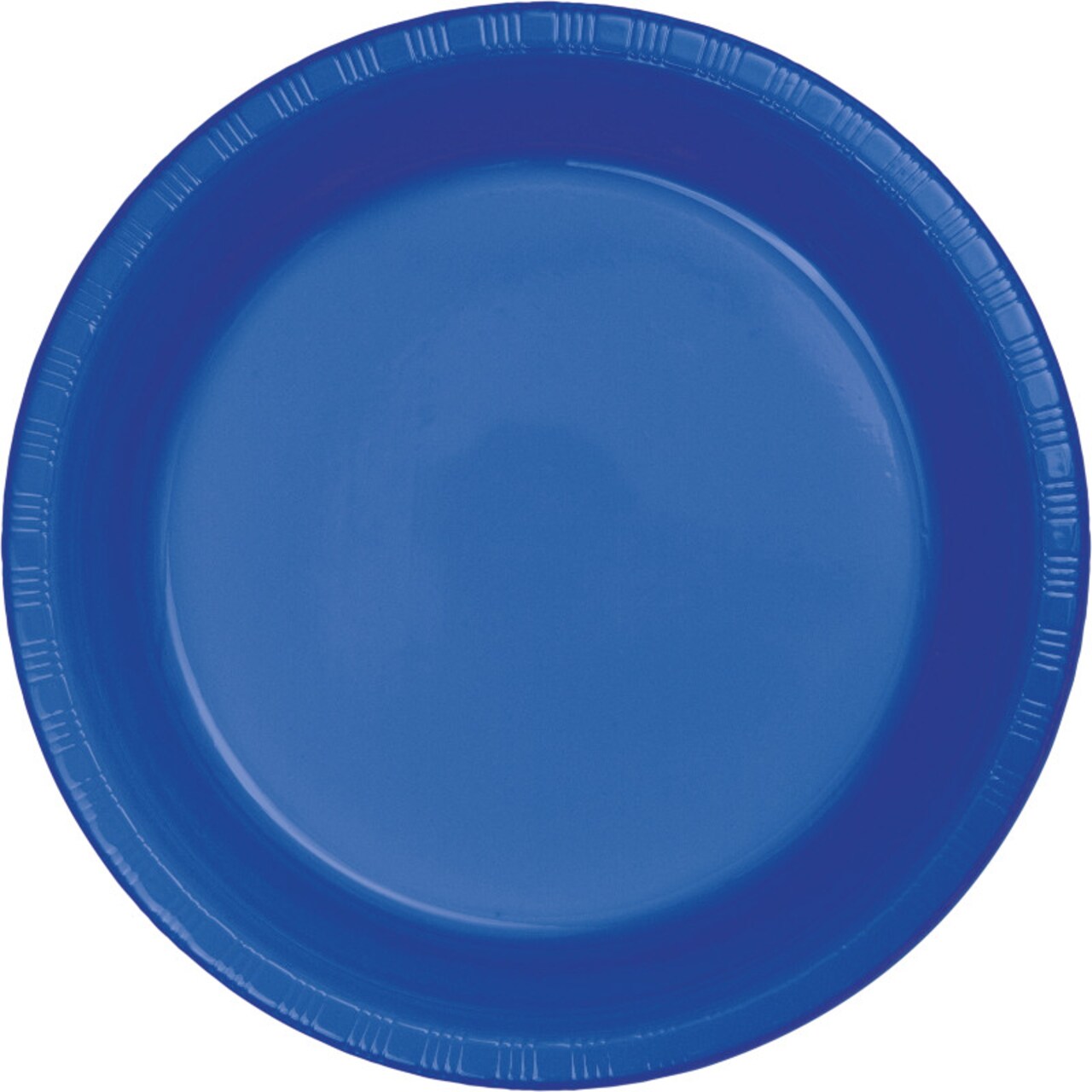 Party Central Round Disposable Party Banquet Dinner Plates - 10" - Cobalt Blue - Club Pack of 240